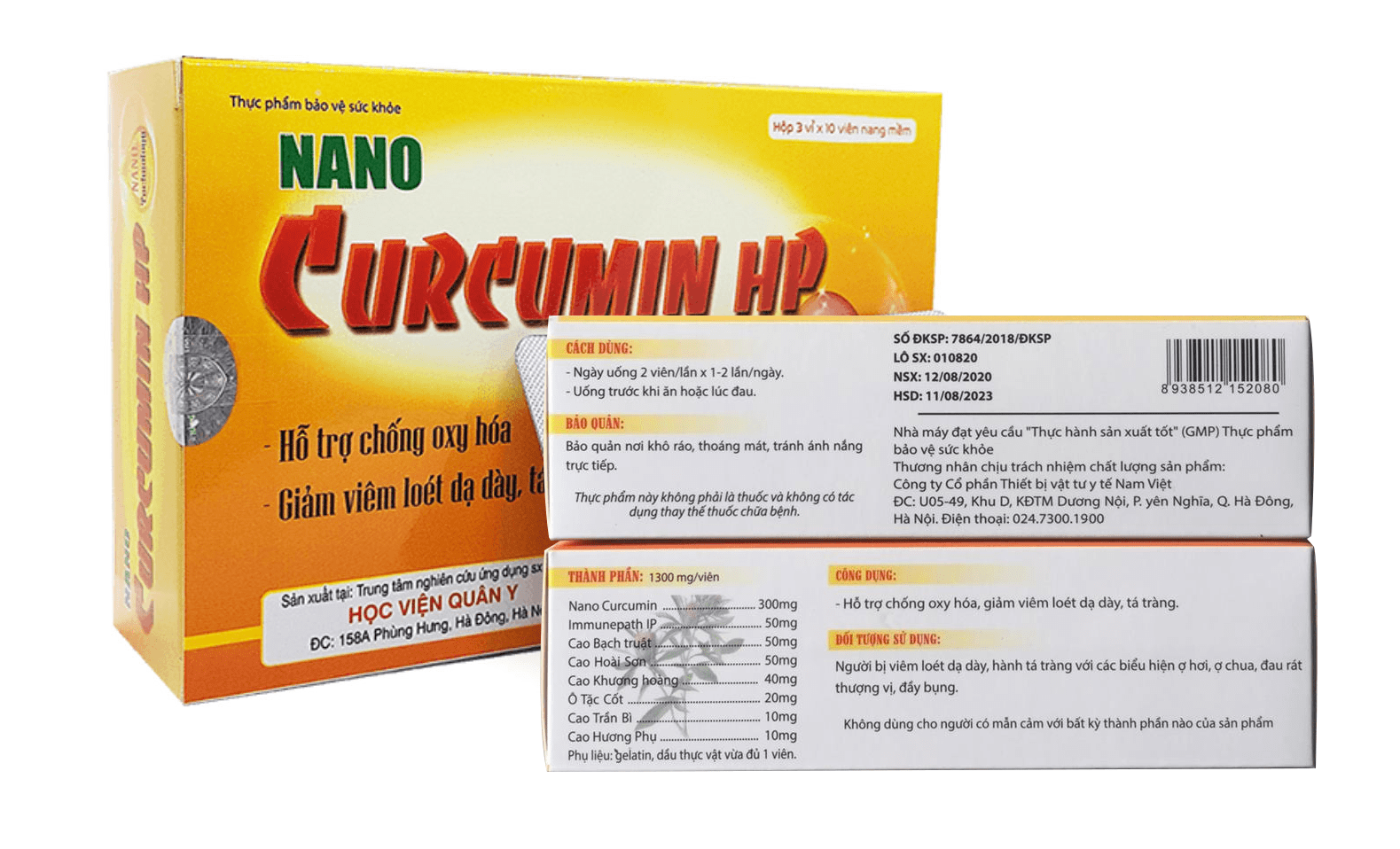 Nano Curcumin HP - Học Viện Quân Y Sản Xuất