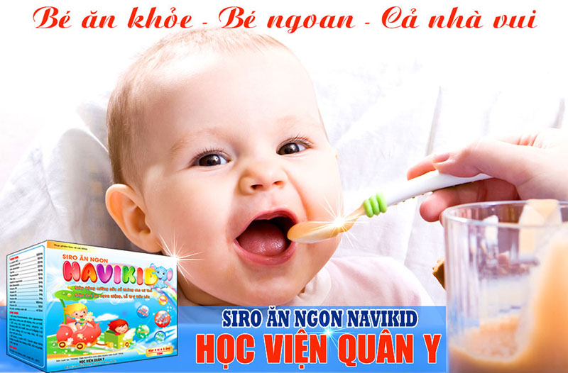 Siro ăn ngon NAVIKID Học Viện Quân Y cho trẻ mau lớn