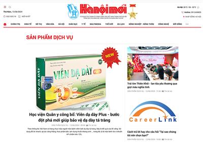 Học viện Quân y công bố: Viên dạ dày Plus - bước đột phá mới giúp bảo vệ dạ dày tá tràng